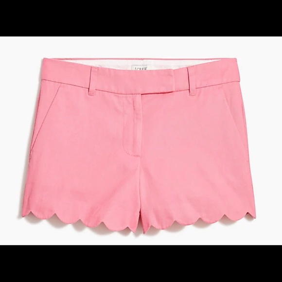 J. Crew linen and cotton scalloped edge shorts. - Picture 2 of 6